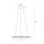 Maxlight P0493 Lampa Wisząca Queen Ø 50 Cm Złoto Szczotkowane rys techniczny