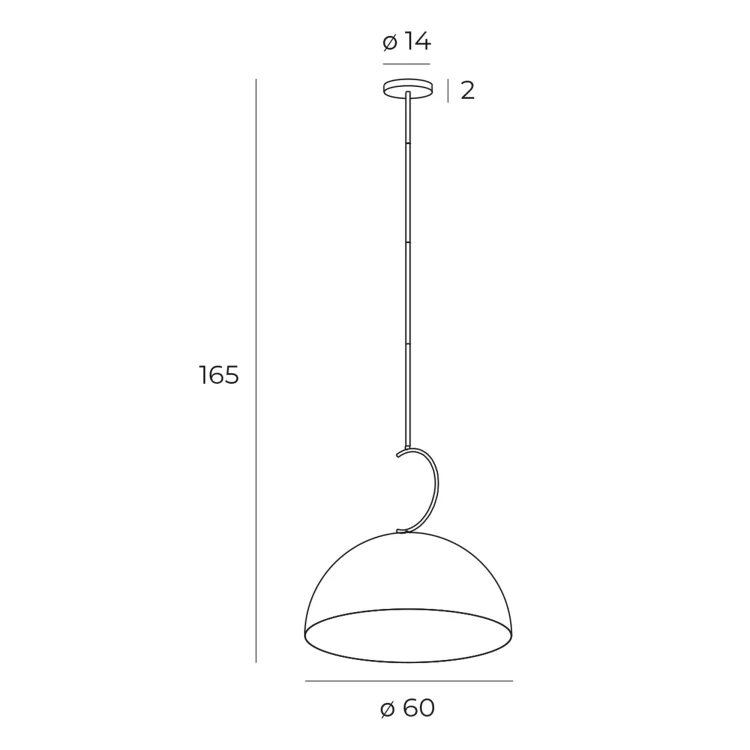 Maxlight P0464 Lampa Wisząca Twenty rys techniczny