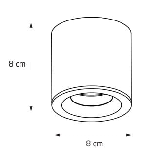 Maxlight Form C0217 Lampa Sufitowa Złota IP65 rys techniczny