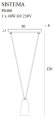 Maxlight Sistema P0400 Lampa Wisząca Czarna  rys techniczny