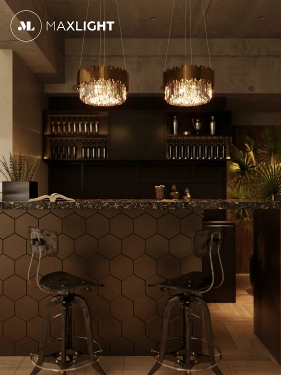 Maxlight Trend P0368 Lampa Wisząca Złota