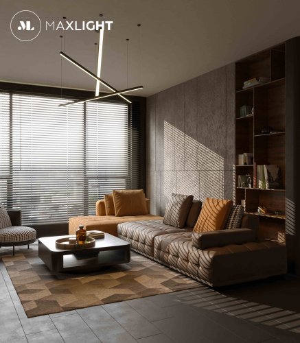 Maxlight Trio P0311D Lampa Wisząca Ściemnialna Czarna