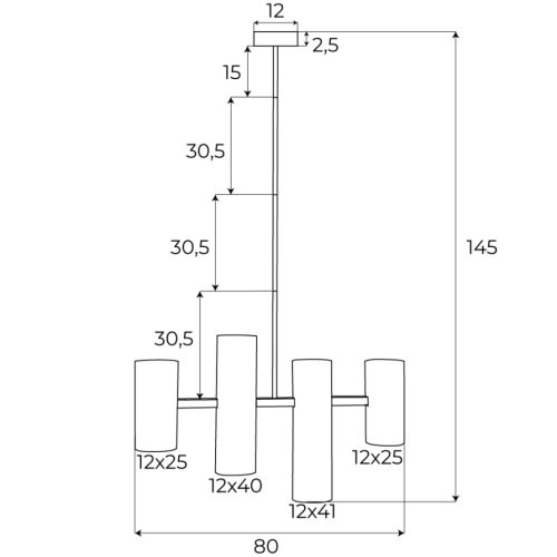 Maxlight P0502 Lampa Wisząca Laxer Biała