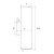 Maxlight W0330 Kinkiet Laxer Czarny rys techniczny