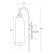 Maxlight W0332 Kinkiet Campanila Champagne Glass rys techniczny
