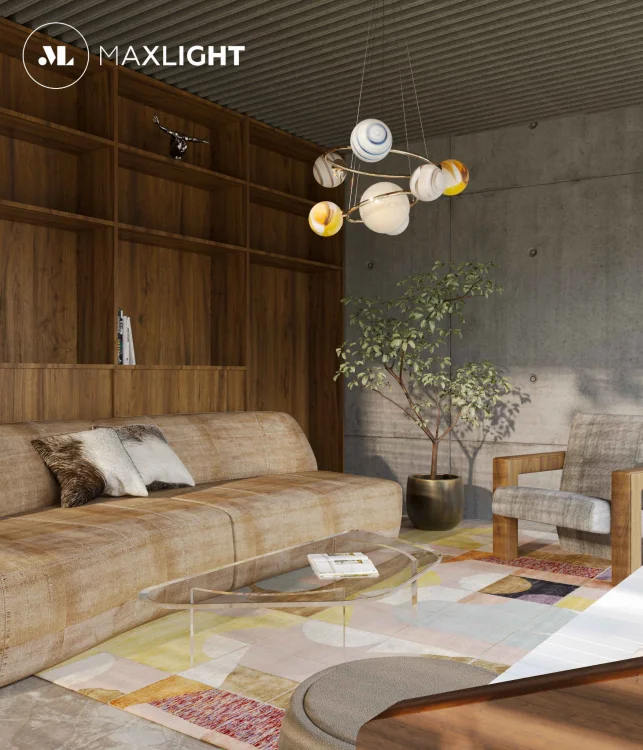 Maxlight Cosmos P0379 Lampa Wisząca Złota