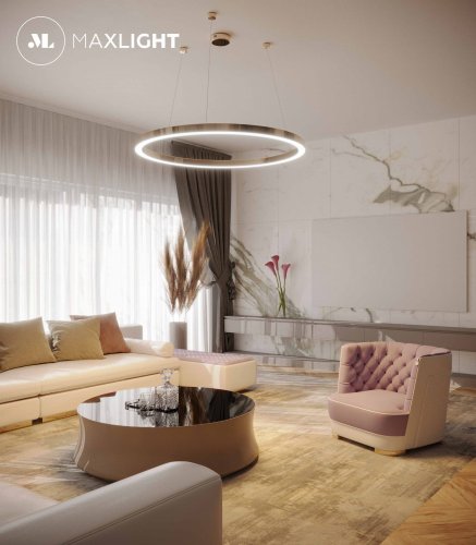 Maxlight Luxury P0370D Lampa Wisząca Złota Duża Ściemnialna