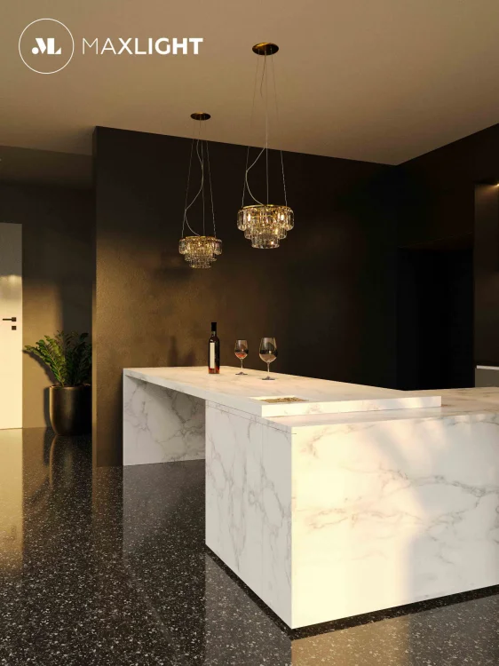 Maxlight Monaco P0423 Lampa Wisząca Złota