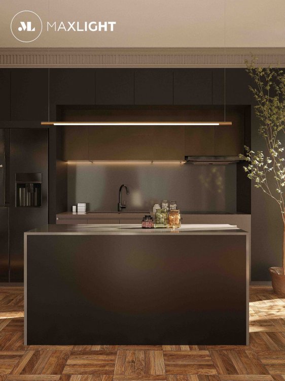 Maxlight Organic Horizon P0356D Lampa Wisząca Ściemnialna Złota