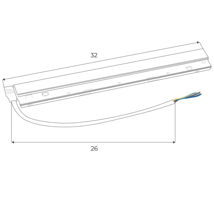 Maxlight Magnetic MA0004 Zasilacz wewnętrzny 100W do szyn magnetycznych rys techniczny