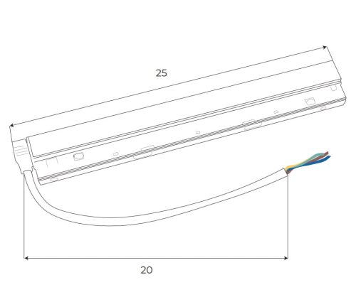 Maxlight Magnetic MA0006 Zasilacz wewnętrzny DALI 100W do szyn magnetycznych rys techniczny