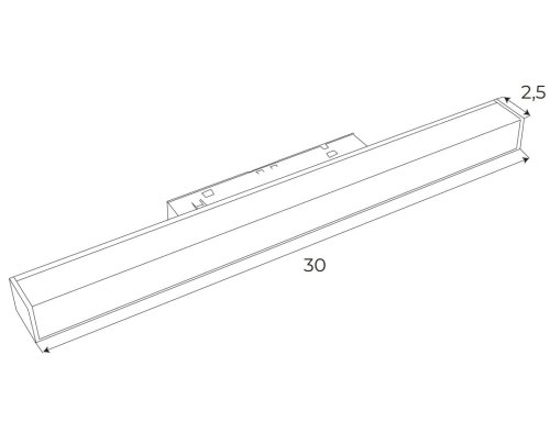 Maxlight Magnetic M0001Z Lampa Magnetyczna Liniowa System Zigbee 12W 634LM 2700/5000K  rys techniczny