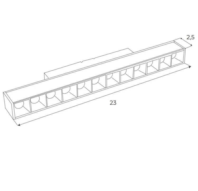 Maxlight Magnetic M0004Z Lampa Magnetyczna Liniowa System Zigbee 12W 666LM 2700/5000K rys techniczny