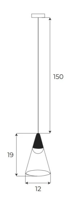 Maxlight Magnetic M0015N Lampa Wisząca Magnetyczna System On/Off 6w 187LM 3000 rys techniczny