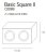 Maxlight Basic Square II WH C0088 Plafon Biały rys techniczny