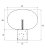 Maxlight T0055 Lampa Stołowa Moonstone Smoke Glass + White Marble rys techniczny