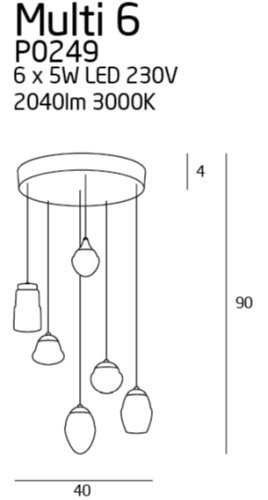 Multi 6 P0249 lampa wisząca