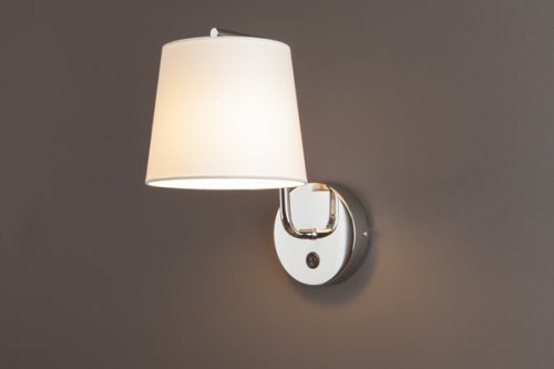 Maxlight Chicago W0195 Kinkiet Chrom Biały Abażur