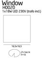 Maxlight Window H0020 Oprawa Podtynkowa Biała rys techniczny